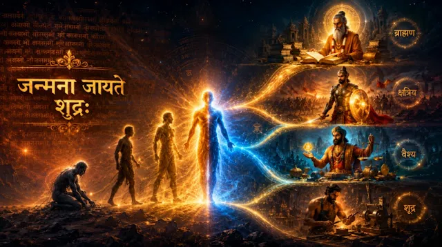 जन्मना जायते शूद्रः; जन्म से प्रत्येक मनुष्य शूद्र पैदा होता है।
